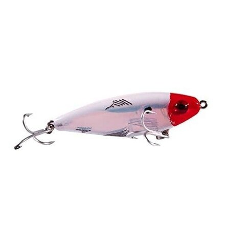 Mirrolure Mirrodine Xxl Suspending Twitchbait, 3 34, 1 Oz 3D Eyes, Red HeadWhiteSilver 37MR-11